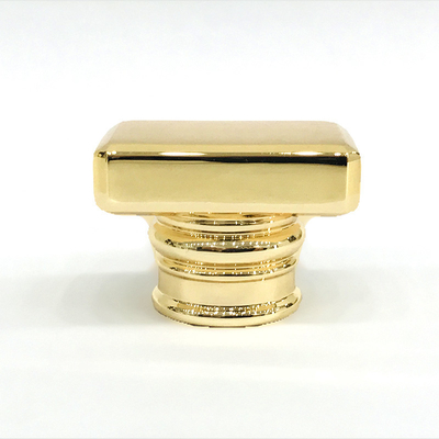 ซื้อ ฝาขวดน้ำหอม Zamac โลหะสังกะสีอัลลอยด์ทรงสี่เหลี่ยมผืนผ้าสีทองคลาสสิก online manufacture