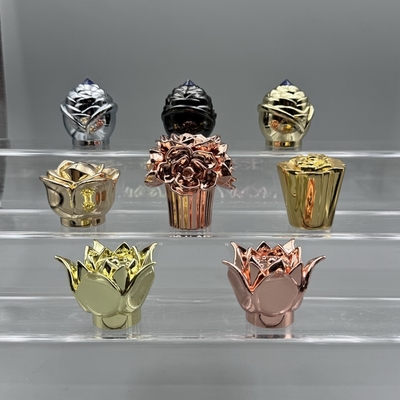 ซื้อ Exquisite Flower Shaped Series Crystal Zamak Perfume Caps For Standard Fea 15 Bottle Necks online manufacture