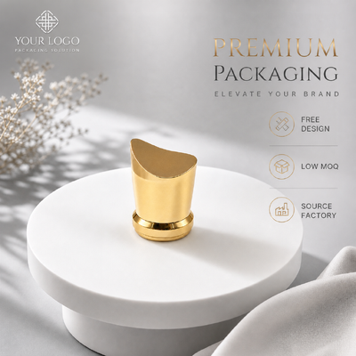 ซื้อ ฝาขวดน้ำหอมโลหะผสมสังกะสีทรงโค้งรูปพระจันทร์เสี้ยว ขายส่งจากโรงงาน สีทองสว่าง ฝาปิดน้ำหอม Zamac โลโก้ OEM ฝาครอบน้ำหอมโลหะ ฝาแม่เหล็ก การผลิตออนไลน์