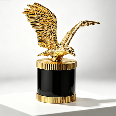 ซื้อ 3D Golden Eagle Zamac กล่องกล่องน้ําหอม กล่องน้ําหอมประดับผสมซีนกหรู การผลิตออนไลน์