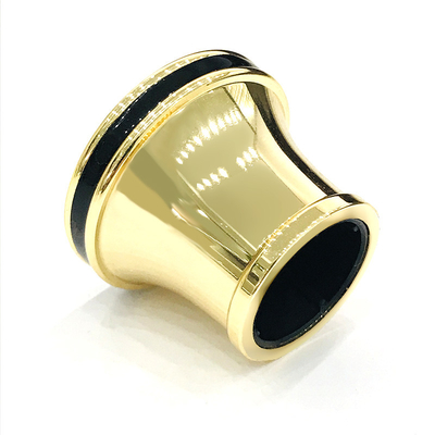สีทองคลาสสิกพร้อมฝาขวดน้ำหอมอลูมิเนียม Zamak สีดำ
