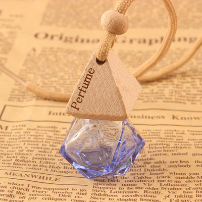 8ML ฝาสามเหลี่ยมขนมเปียกปูนขวดเปล่า,ขวดน้ำหอมรถยนต์,ขวดน้ำหอมสี,ขวดแก้วสีพร้อมโลโก้ที่กำหนดเอง