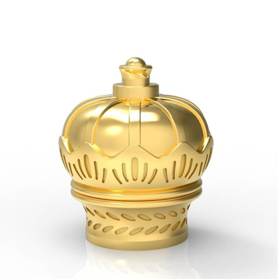 Customzied Elegant Gold Zamak Metal Perfume Cap ซิงก์อลอย แพร์ฟิวเมอร์ แบตเทป