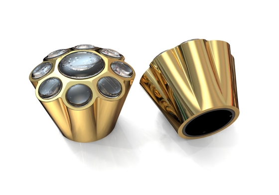 หม้อใหม่ที่กําหนดเอง Zamak Caps กลิ่นหอมสําหรับ FEA15 ระดับคอขวด