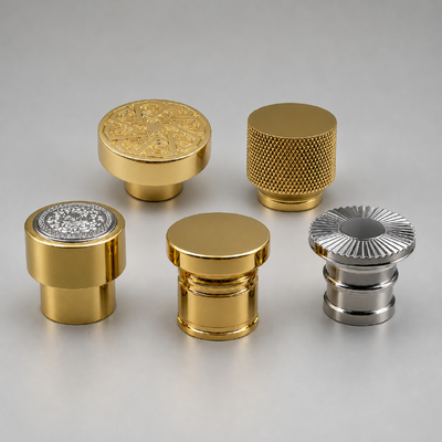 Luxury Embossed Engraved Zamac Perfume Cap Gold Silver Knurled Sunburst Pattern Metal Perfume Bottle Lid Custom Logo
