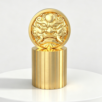 ฝาครอบน้ำหอม Zamac Zinc Alloy สั่งทำพิเศษรูปทรงใดก็ได้ | ฝาขวดน้ำหอมโลหะหรูหรา ลายหน้าสัตว์นูน